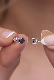 Heliophilia Silver Pendientes de Plata de Ley 925 con Circón